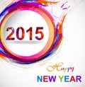 Background for Happy New Year 2015 colorful grunge