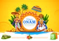 Background for Happy Onam festival of South India Kerala