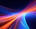 The background has bright orange blue neon rays and glowing lines. Royalty Free Stock Photo