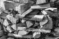 Background of heap firewood stack from natural wood