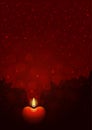 Background with heart-shaped candle Royalty Free Stock Photo