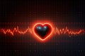 Background with heartbeat monitor line