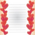 Background with the hearts