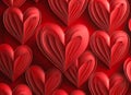 Background of heartshape forms suitable for valentine or romantic occasion