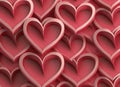 Background of heartshape forms suitable for valentine or romantic occasion