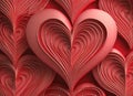 Background of heartshape forms suitable for valentine or romantic occasion