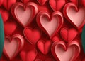 Background of heartshape forms suitable for valentine or romantic occasion