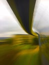 High speed monorail motiom blur