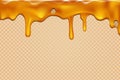Background Honey Dripping on Waffle Illustration Royalty Free Stock Photo