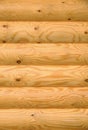 Background of horizontal hewed painted wooden logs Royalty Free Stock Photo
