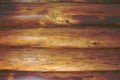 Horizontal hewed smooth wooden logs Royalty Free Stock Photo