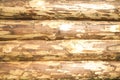 Background of horizontal hewed wooden logs Royalty Free Stock Photo