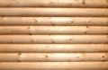 Background of horizontal hewed wooden logs Royalty Free Stock Photo