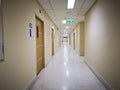 Background in hospital walkway without any people