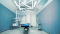 Hospital empty operation room with surgery bed and surgery light Royalty Free Stock Photo