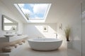 Modern interior bathtub background bathroom interior house Royalty Free Stock Photo