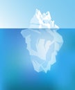 Background with Iceberg. Vector