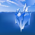 Background with Iceberg. Vector