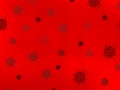 Background with red icons of coronavirus Royalty Free Stock Photo