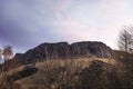 Arthur Seat Edinburgh At Dawn On Purple Sky