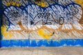 Background ideal for composits. Graffiti text. An amazing background of colorful street graffiti.