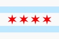 Background illustration Chicago flag Illinois USA city