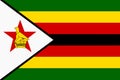 Background illustration flag of Zimbabwe red black yellow white green