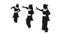 Background illustration of the Ma\'Gellu Dance of Toraja ethnic culture, Indonesia