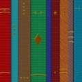 Stack of Colorful Library Books Background/Illustration, Available Space for Text Royalty Free Stock Photo