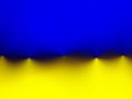 Background illustrations, blue and yellow like the flag of Ukraine.