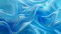 Background image with blue cream, water, or silk texture. Soft satin fabric with wavy folds. Realistic modern Royalty Free Stock Photo