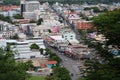 Background image, buildings, tall buildings, community areas, in downtown Nakhon Sawan.