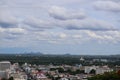 Background image, buildings, tall buildings, community areas, in downtown Nakhon Sawan.