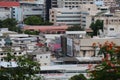 Background image, buildings, tall buildings, community areas, in downtown Nakhon Sawan.