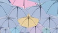Background image, colorful of umbrella and sky