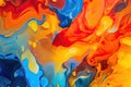 background image that consists of vibrant, contrasting colors arranged in a fluid, swirling pattern Generative AI Royalty Free Stock Photo