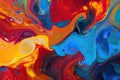 background image that consists of vibrant, contrasting colors arranged in a fluid, swirling pattern Generative AI Royalty Free Stock Photo