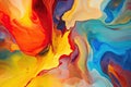 background image that consists of vibrant, contrasting colors arranged in a fluid, swirling pattern Generative AI Royalty Free Stock Photo