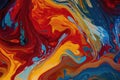 background image that consists of vibrant, contrasting colors arranged in a fluid, swirling pattern Generative AI