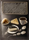 Background image for decorating a coffee shop ,bakery shop.