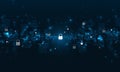 Background image of locking technology and network security online communication login