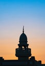 Background image of mosque minaret during sunset Royalty Free Stock Photo