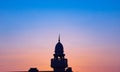 Background image of mosque minaret during sunset Royalty Free Stock Photo