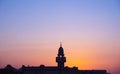 Background image of mosque minaret during sunset Royalty Free Stock Photo