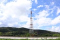 background image of the necessary telecommunication tower network in the internet age.