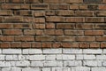 Photo of an old textured brick wall