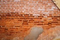 Old Eroded Damaged Plastered Brick Wall