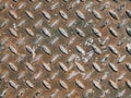 Background of rusty metal with repetitive patten