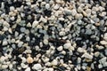 Background image of small black and white round pebbles Royalty Free Stock Photo