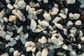 Background image of small black and white round pebbles Royalty Free Stock Photo